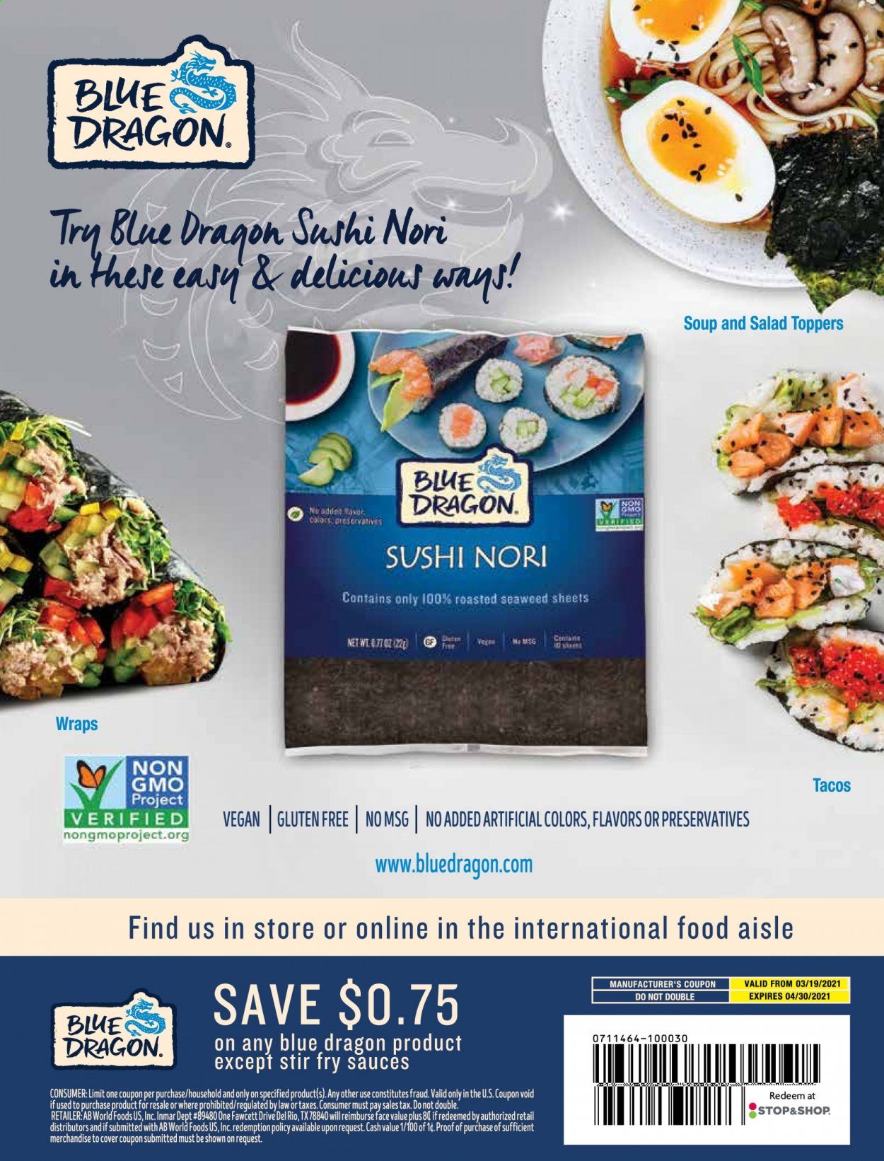 Stop & Shop (CT, MA, NJ, NY, RI) Weekly Ad Flyer April 1 to April 30