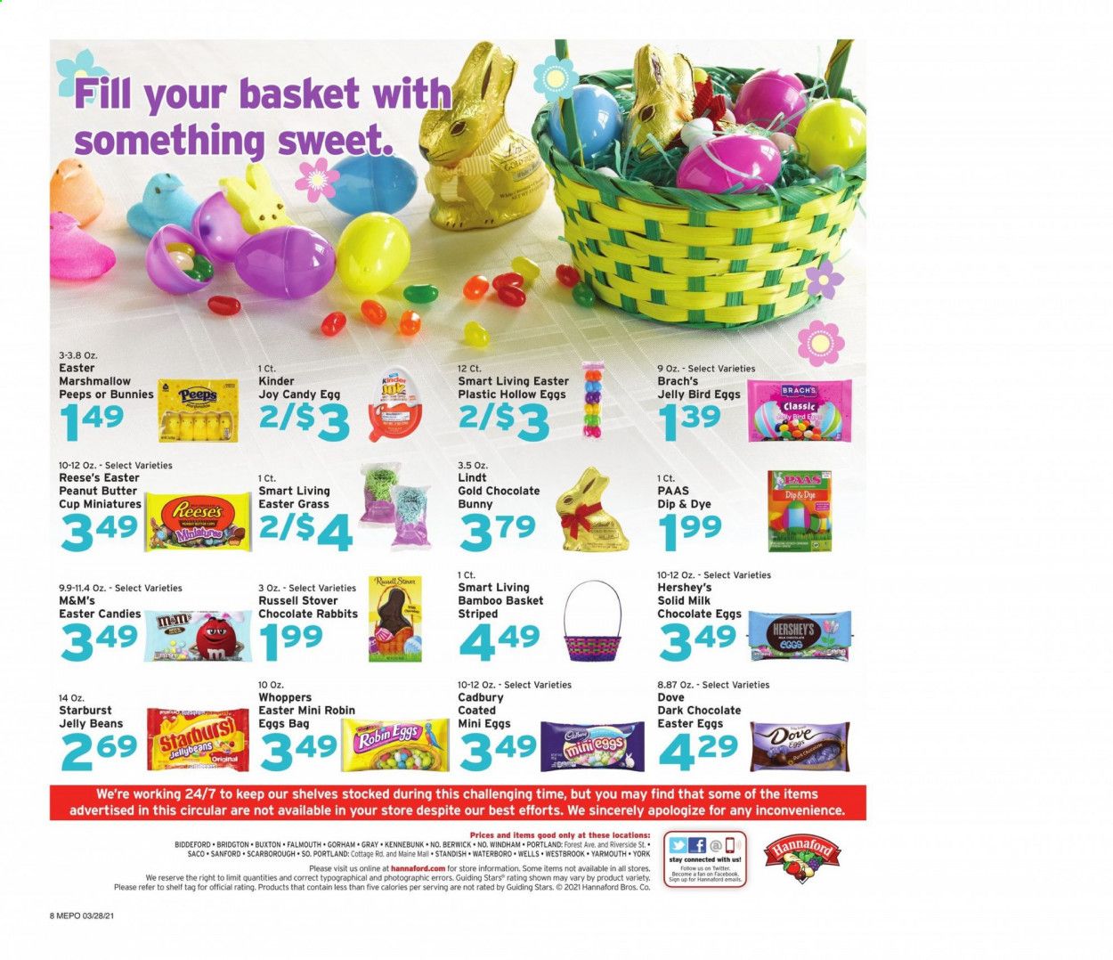 Hannaford (ME) Weekly Ad Flyer March 28 to April 3