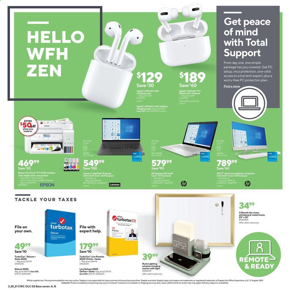 Staples Weekly Ad Flyer March 28 to April 3