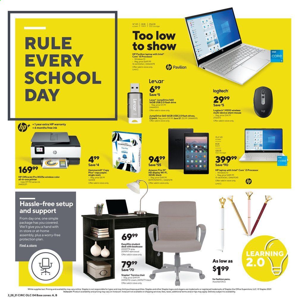 Staples Weekly Ad Flyer March 28 to April 3