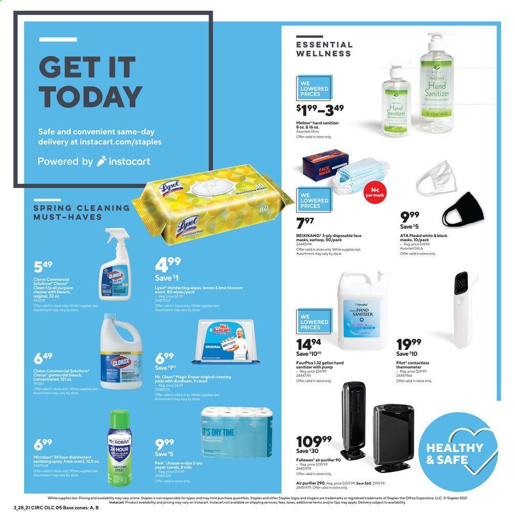 Staples Weekly Ad Flyer March 28 to April 3