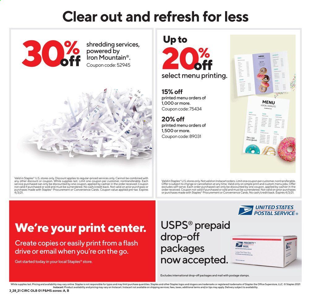 Staples Weekly Ad Flyer March 28 to April 3