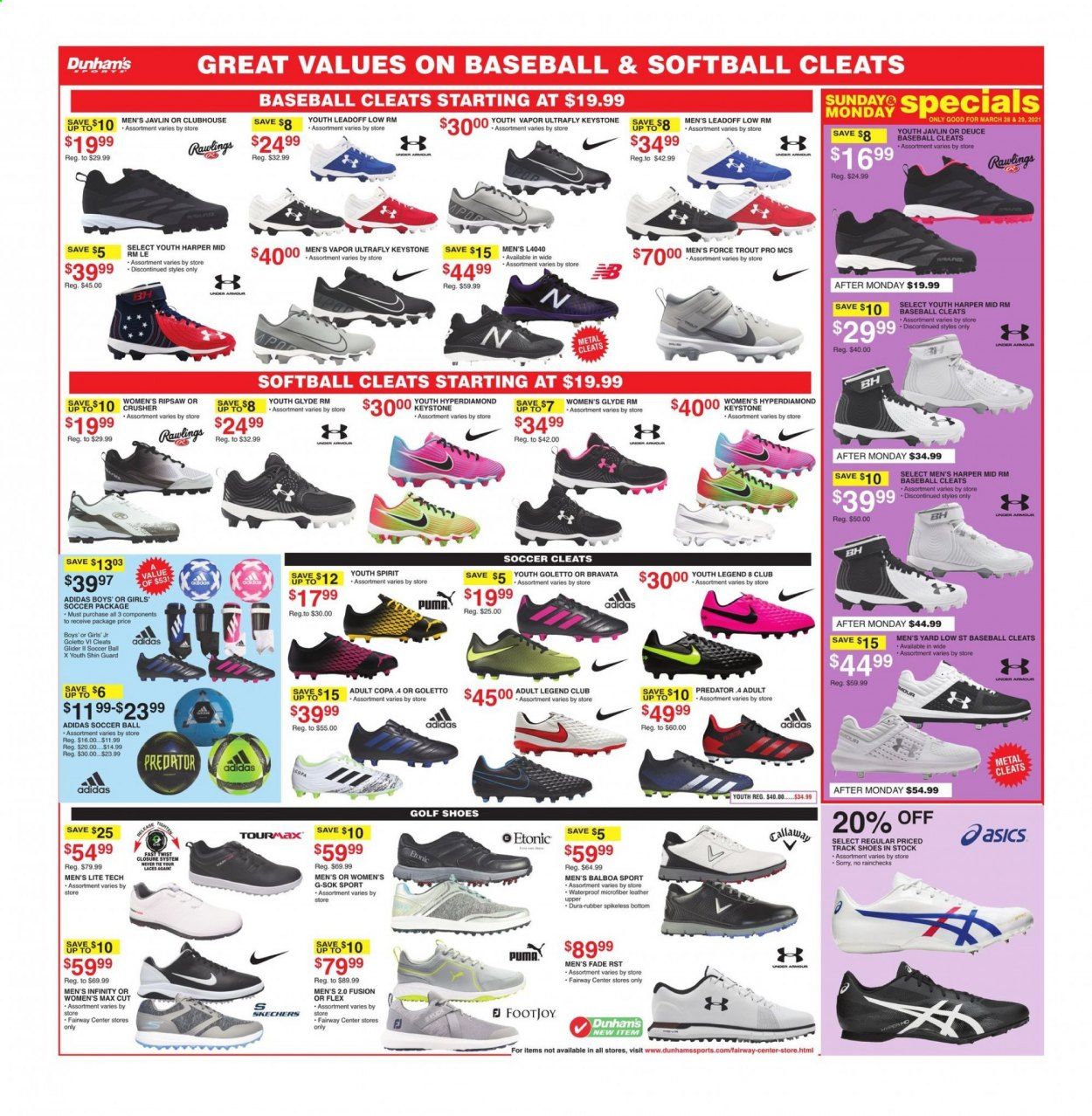 Dunham's Sports (MI, PA, WI) Weekly Ad Flyer March 27 to April 1