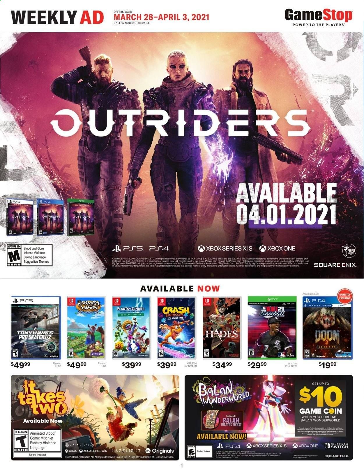 GameStop Weekly Ad Flyer March 28 to April 3