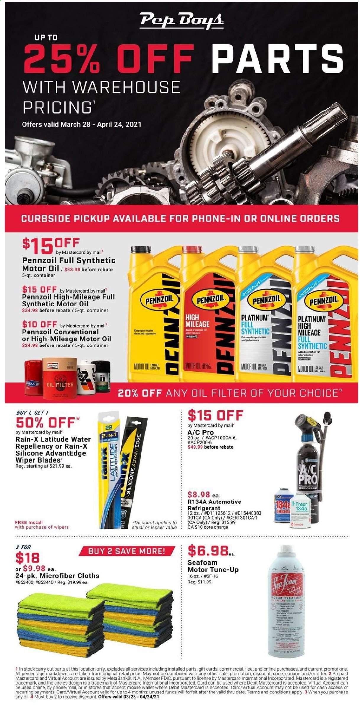 Pep Boys Weekly Ad Flyer March 28 to April 24