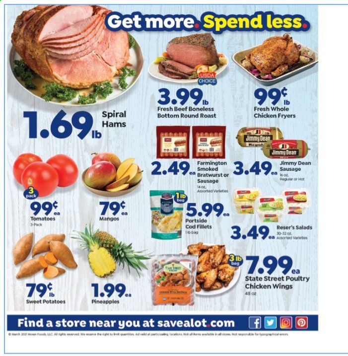 Save a Lot Weekly Ad Flyer March 31 to April 6