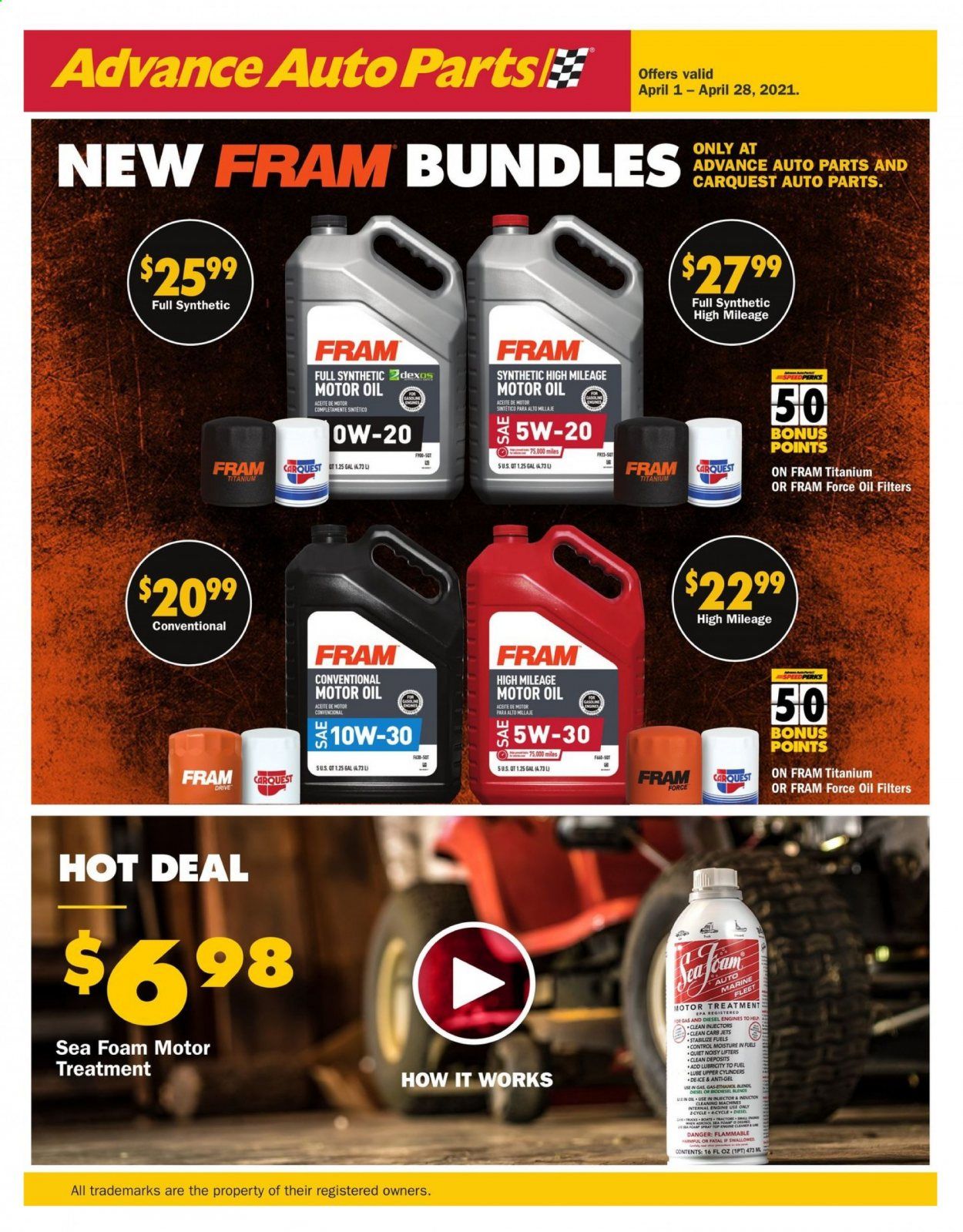 Advance Auto Parts Weekly Ad Flyer April 1 to April 28