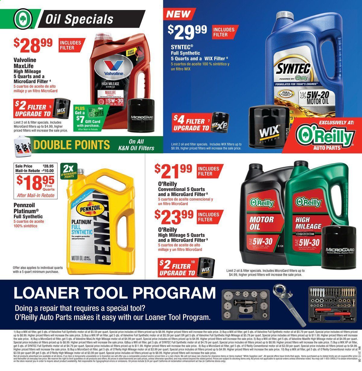 O'Reilly Auto Parts Weekly Ad Flyer March 31 to April 27
