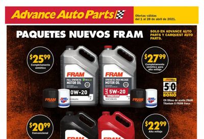 Advance Auto Parts Weekly Ad Flyer April 1 to April 28