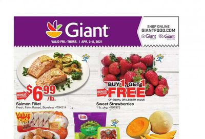 Giant Food Weekly Ad Flyer April 2 to April 8