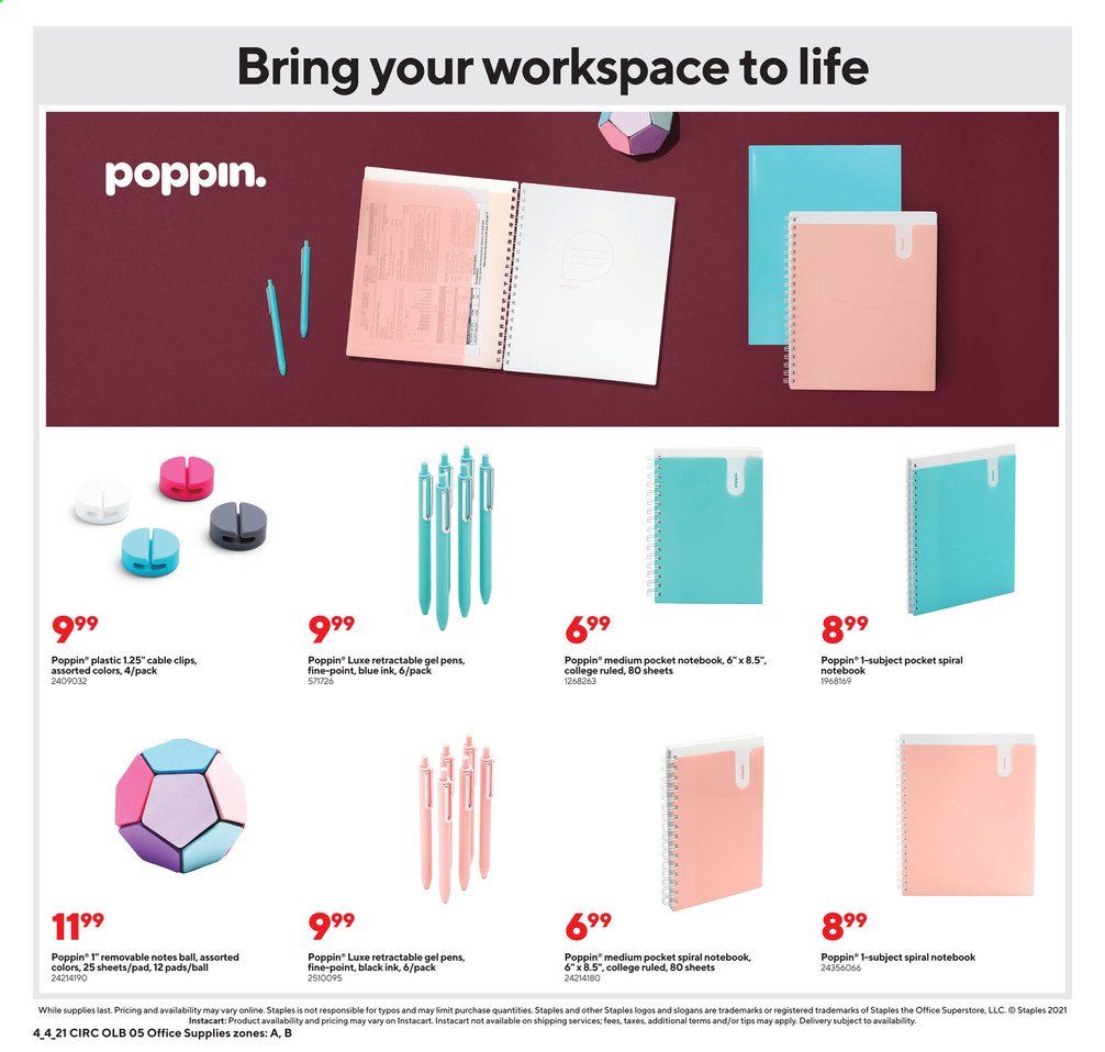 Staples Weekly Ad Flyer April 4 to April 10