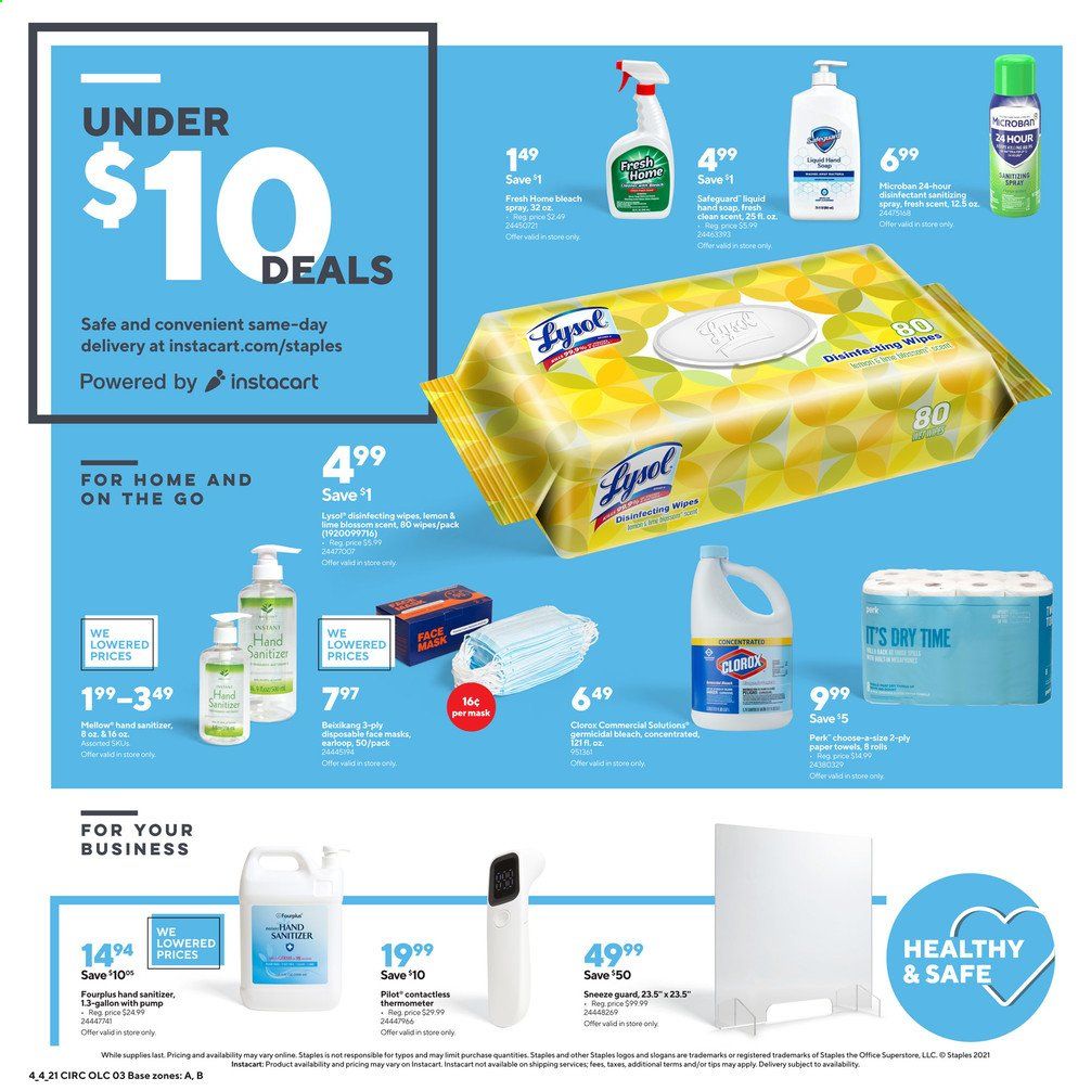 Staples Weekly Ad Flyer April 4 to April 10