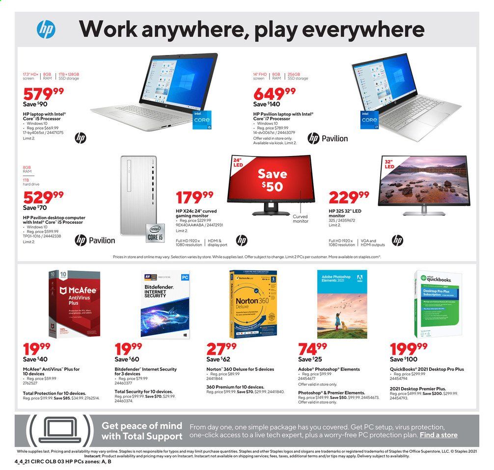 Staples Weekly Ad Flyer April 4 to April 10