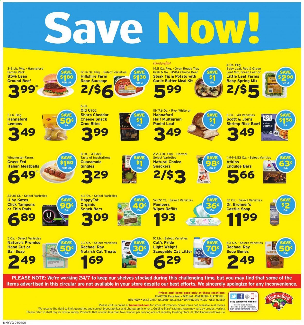 Hannaford (NY) Weekly Ad Flyer April 4 to April 10