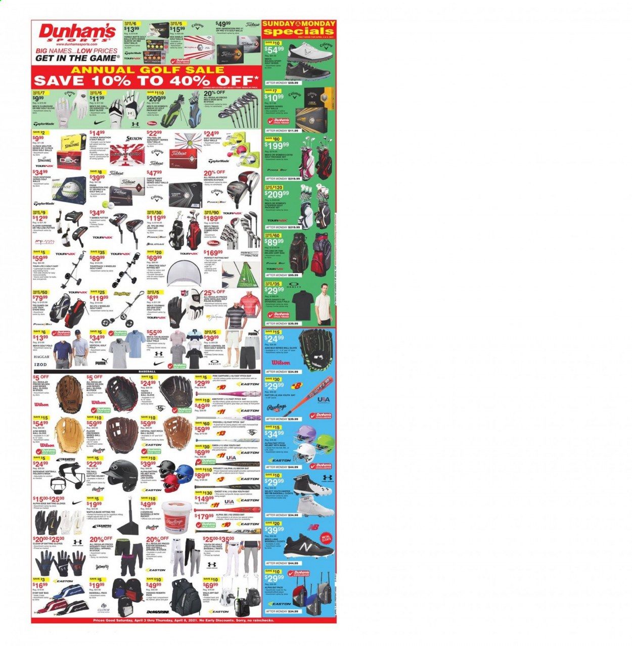 Dunham's Sports Weekly Ad Flyer April 3 to April 8