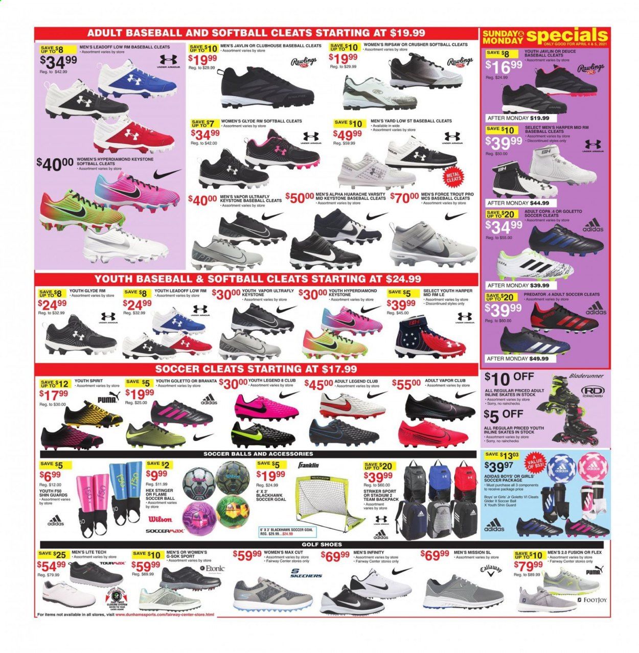 Dunham's Sports (MI, PA, WI) Weekly Ad Flyer April 3 to April 8