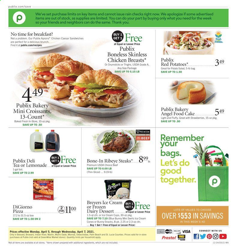Publix (AL, FL, GA, NC, SC, TN) Weekly Ad Flyer April 5 to April 7