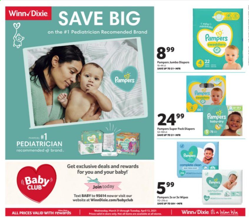 Winn Dixie (AL, FL, GA, LA, MS) Weekly Ad Flyer March 31 to April 13