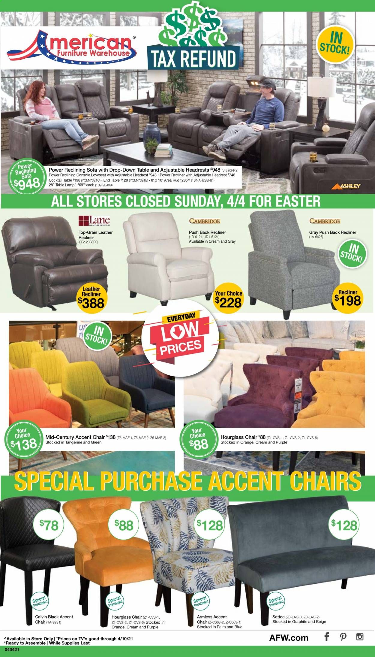 American Furniture Warehouse Weekly Ad Flyer April 4 to April 10