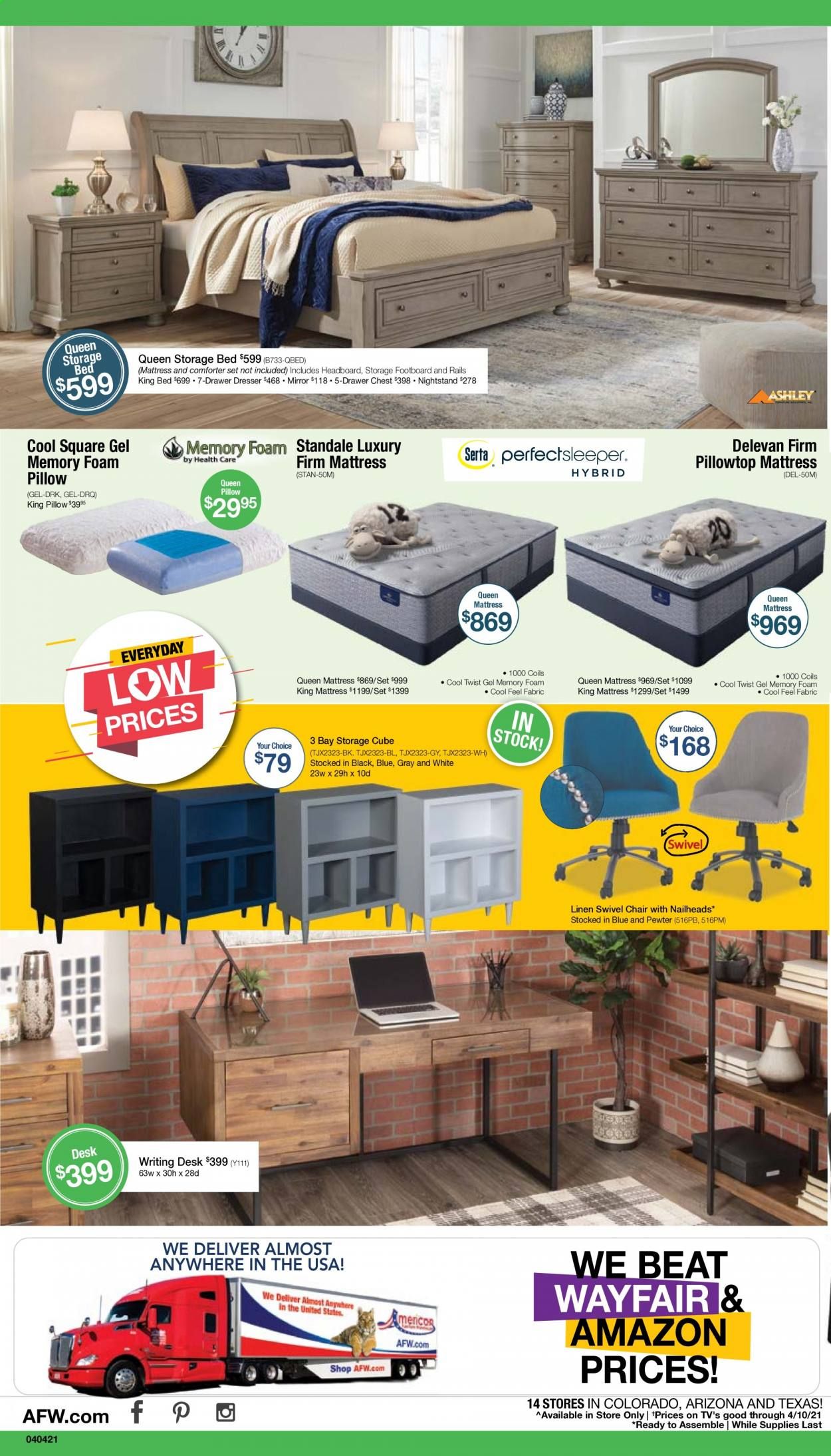 American Furniture Warehouse Weekly Ad Flyer April 4 to April 10