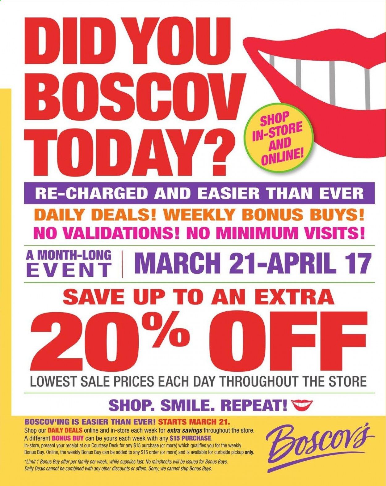 Boscov's Weekly Ad Flyer March 21 to April 17