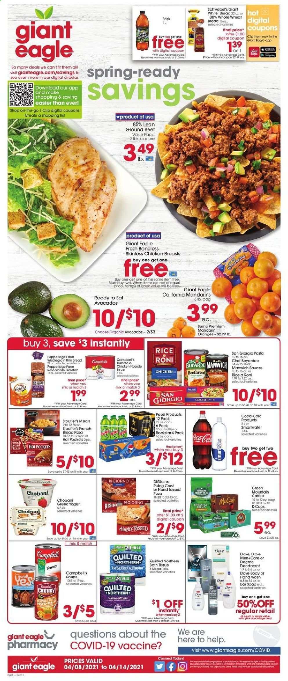 Giant Eagle (IN, MD, OH, PA, WV) Weekly Ad Flyer April 8 to April 14