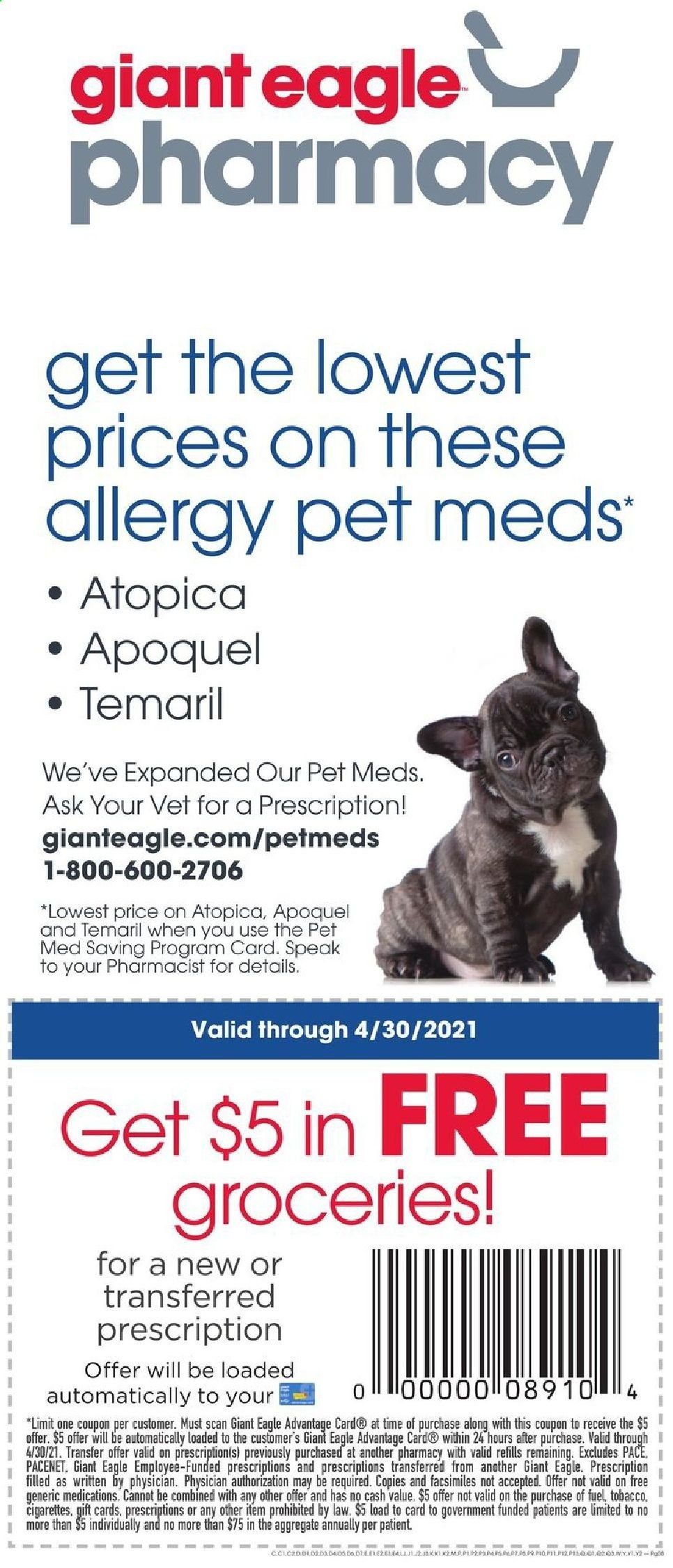 Giant Eagle (IN, MD, OH, PA, WV) Weekly Ad Flyer April 8 to April 14