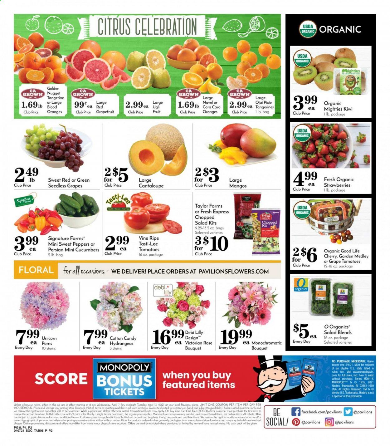 Pavilions (CA) Weekly Ad Flyer April 7 to April 13