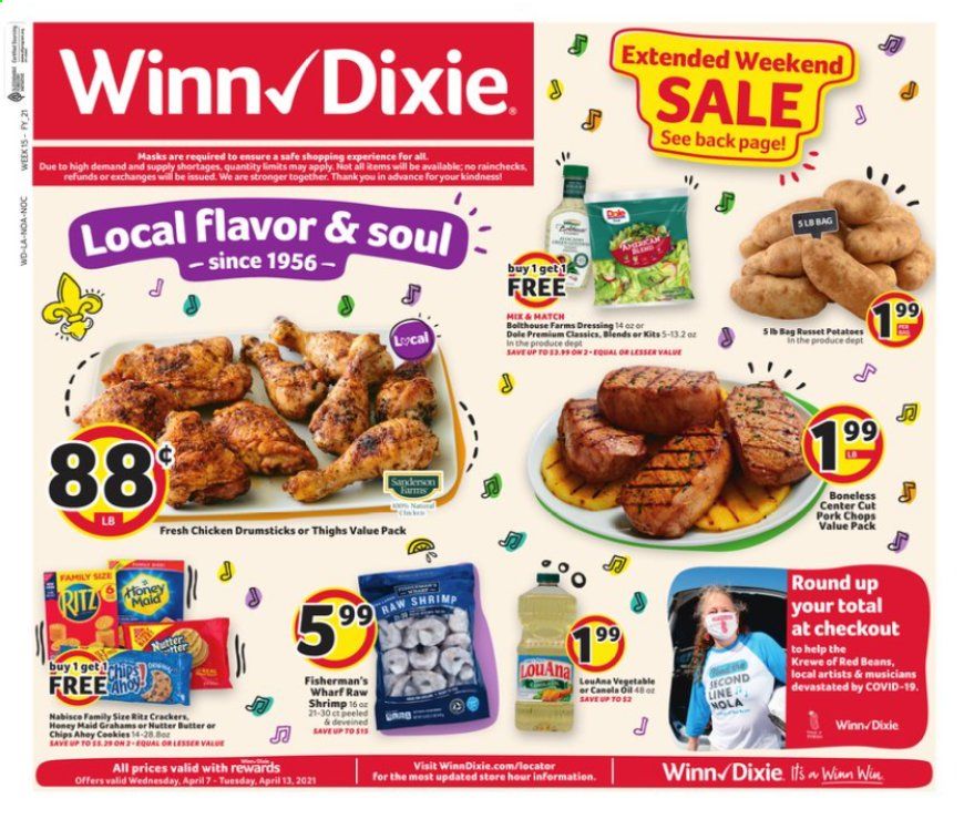 Winn Dixie (AL, FL, GA, LA, MS) Weekly Ad Flyer April 7 to April 13