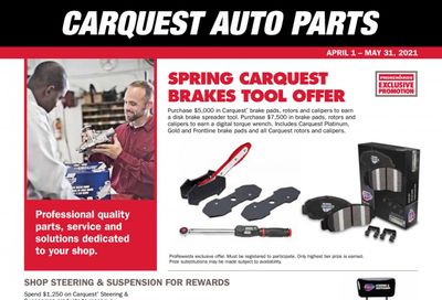 Carquest Weekly Ad Flyer April 1 to May 31
