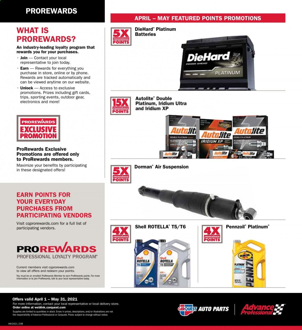 Carquest Weekly Ad Flyer April 1 to May 31