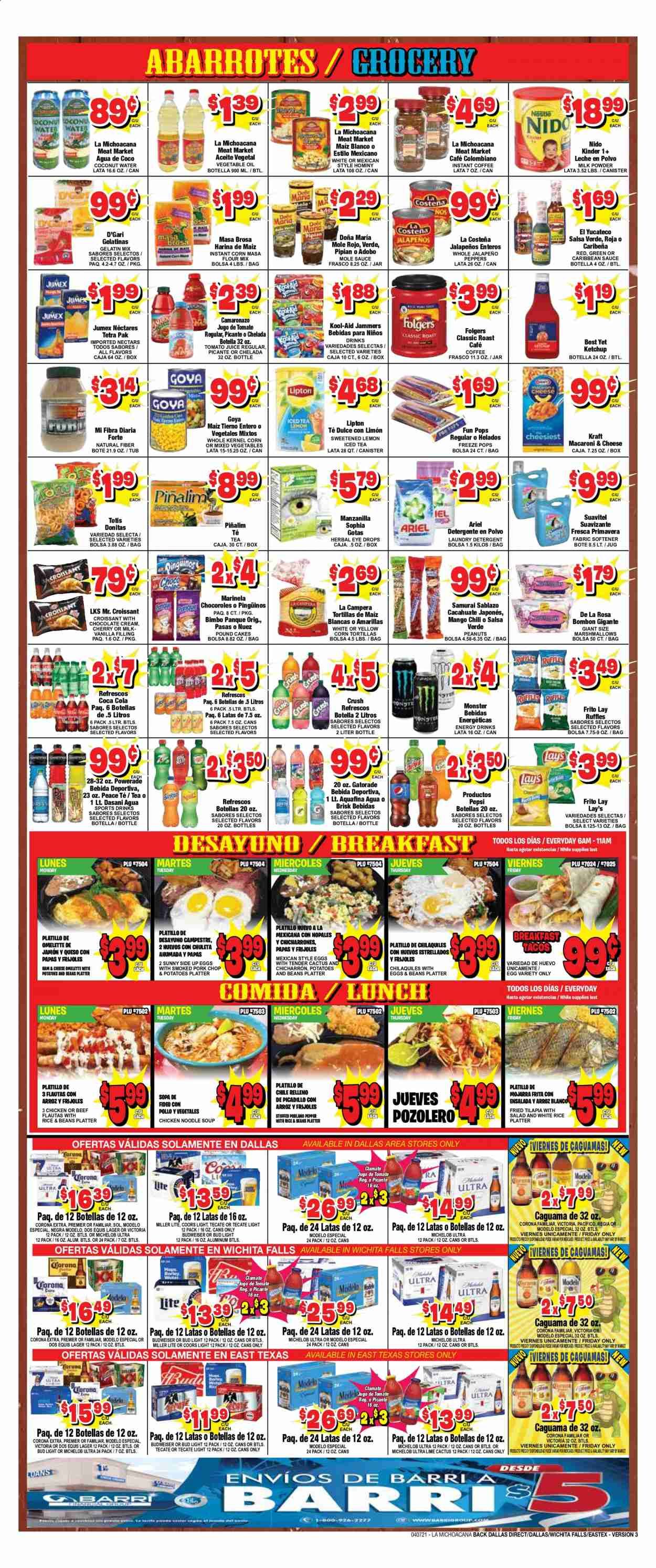La Michoacana Meat Market (OK, TX) Weekly Ad Flyer April 7 to April 20