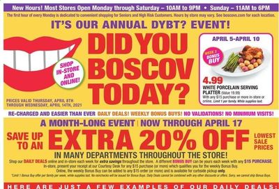 Boscov's Weekly Ad Flyer April 8 to April 14