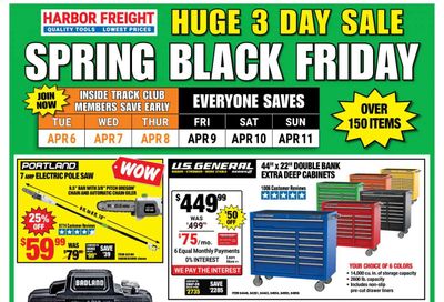 Harbor Freight Weekly Ad Flyer April 6 to April 11