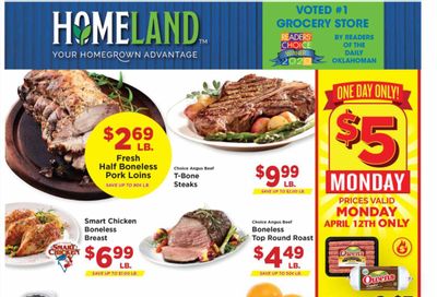 Homeland (OK, TX) Weekly Ad Flyer April 7 to April 13