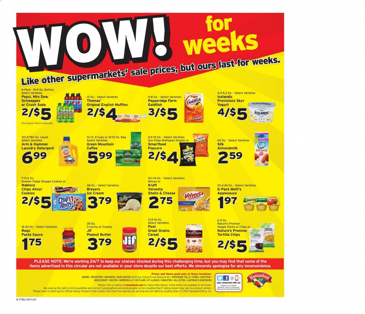 Hannaford (VT) Weekly Ad Flyer April 11 to April 17