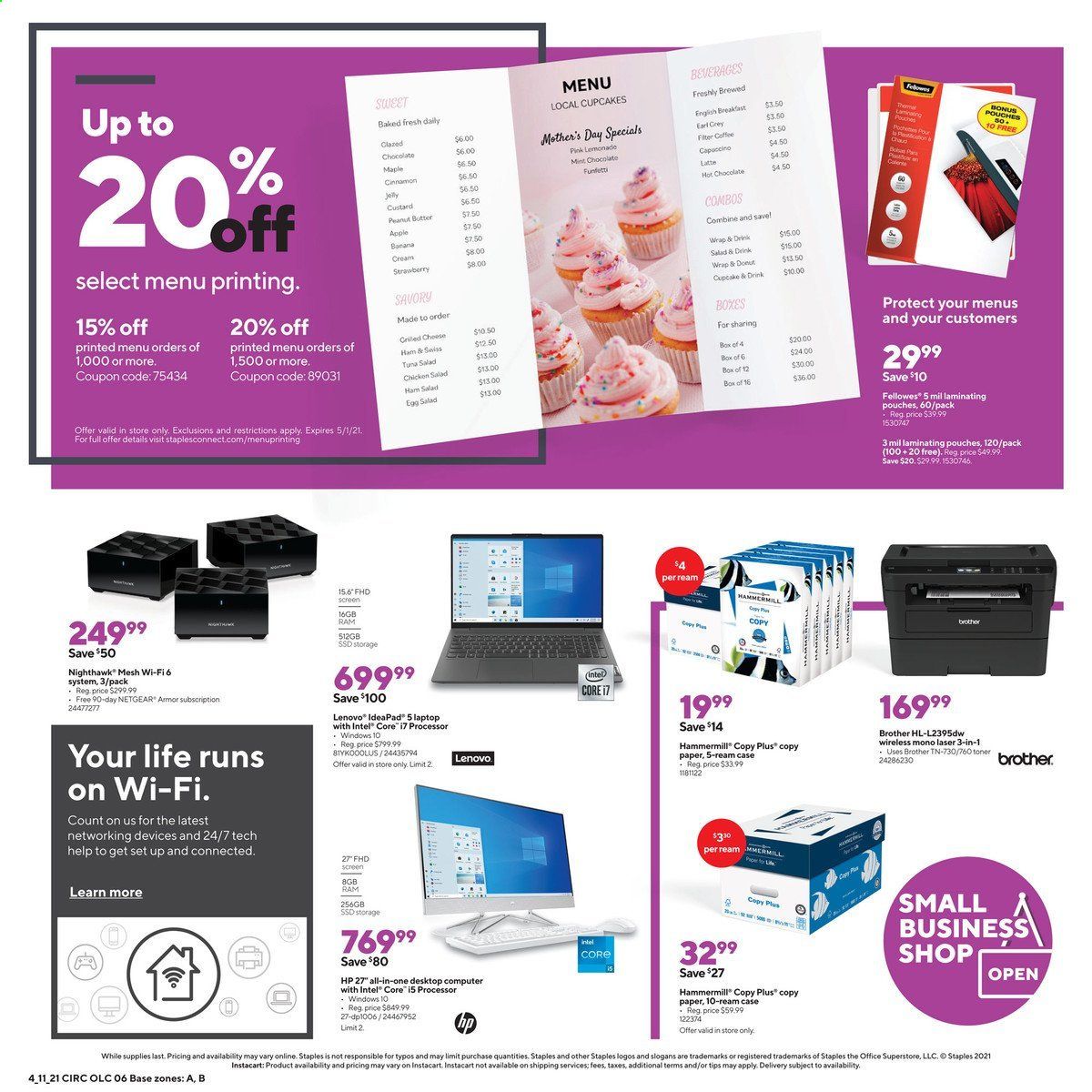 Staples Weekly Ad Flyer April 11 to April 17
