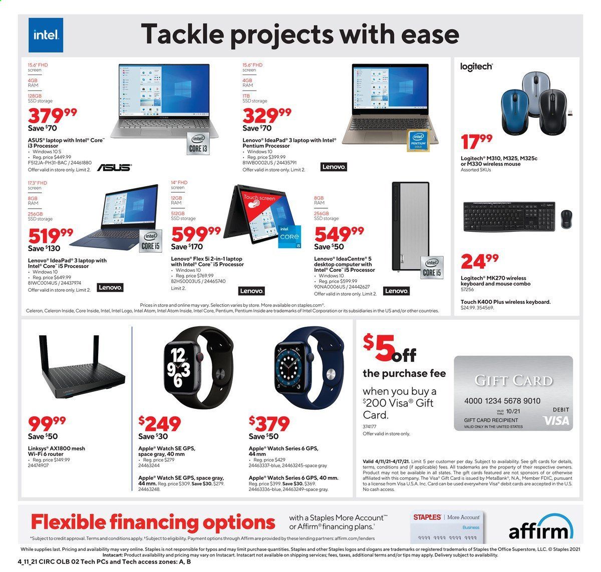 Staples Weekly Ad Flyer April 11 to April 17