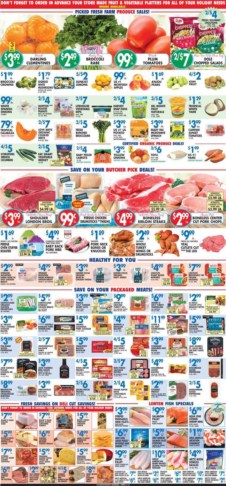 Associated Supermarkets Weekly Ad Flyer April 9 to April 15