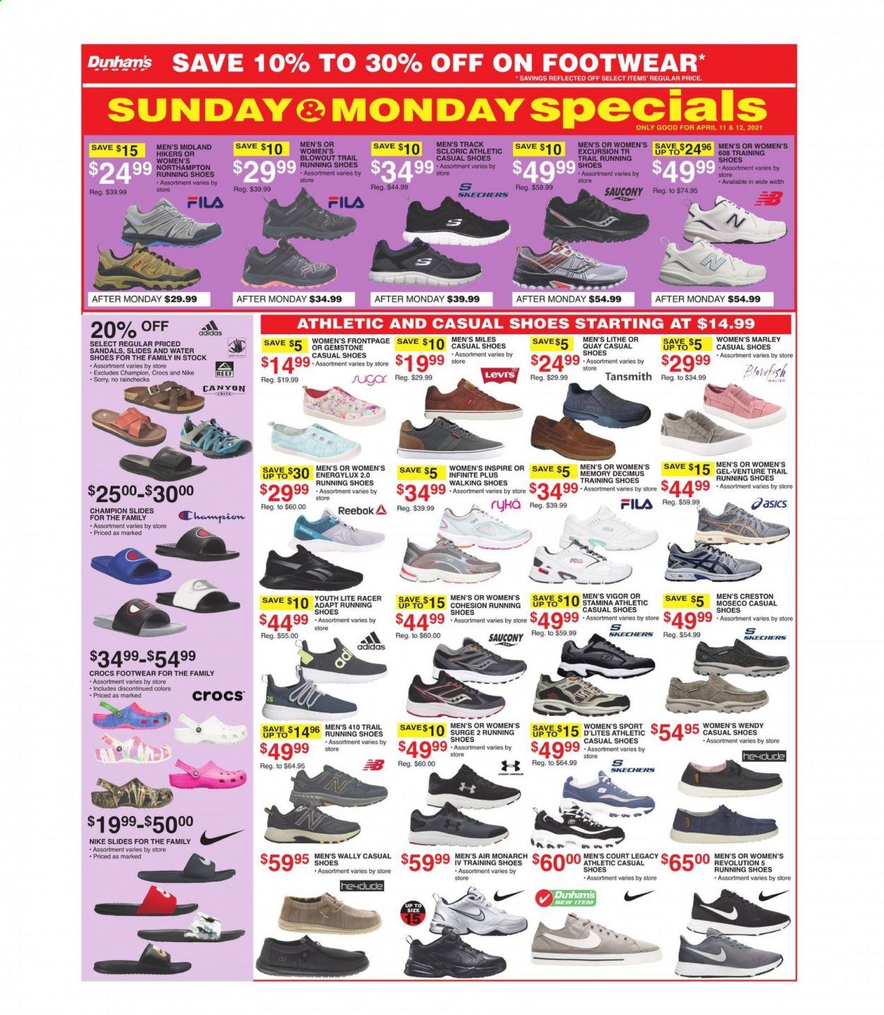 Dunham's Sports (MI, PA, WI) Weekly Ad Flyer April 10 to April 15