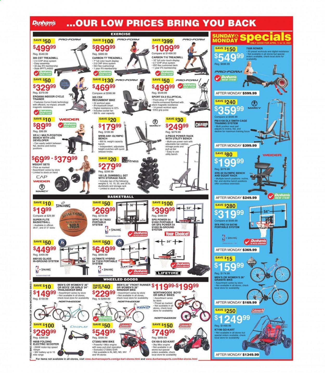Dunham's Sports (MI, PA, WI) Weekly Ad Flyer April 10 to April 15