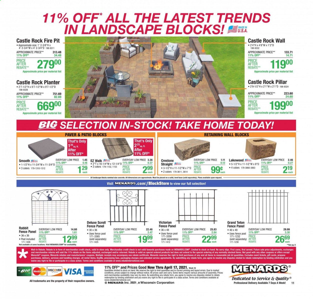 Menards Weekly Ad Flyer April 11 to April 17