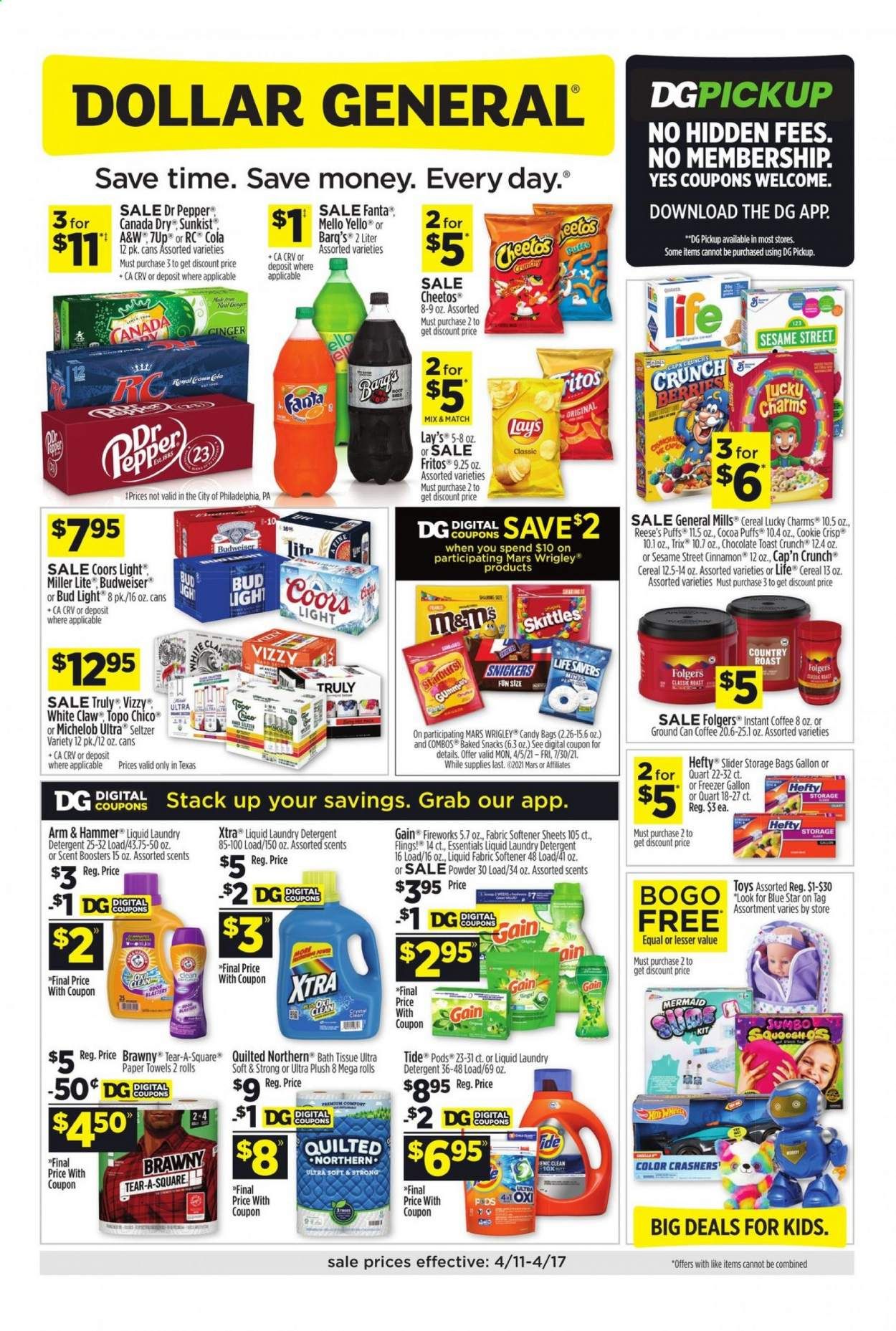Dollar General (TX) Weekly Ad Flyer April 11 to April 17