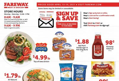 Fareway (IA, IL, MN, MO, NE, SD) Weekly Ad Flyer April 13 to April 19