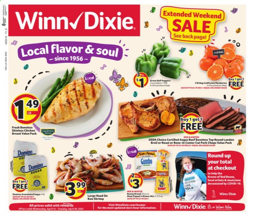 Winn Dixie (AL, FL, GA, LA, MS) Weekly Ad Flyer April 14 to April 20