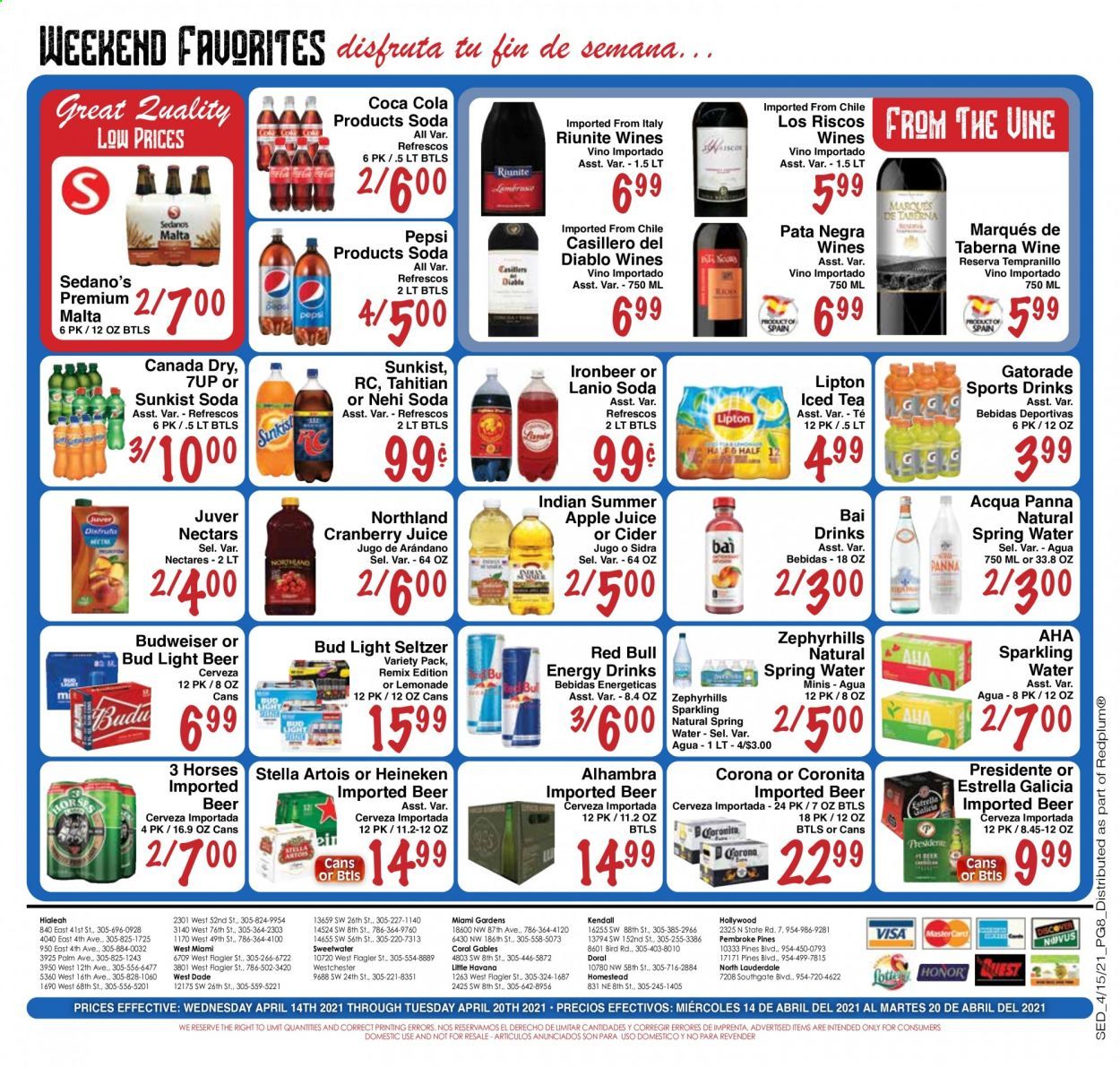 Sedano's (FL) Weekly Ad Flyer April 14 to April 20
