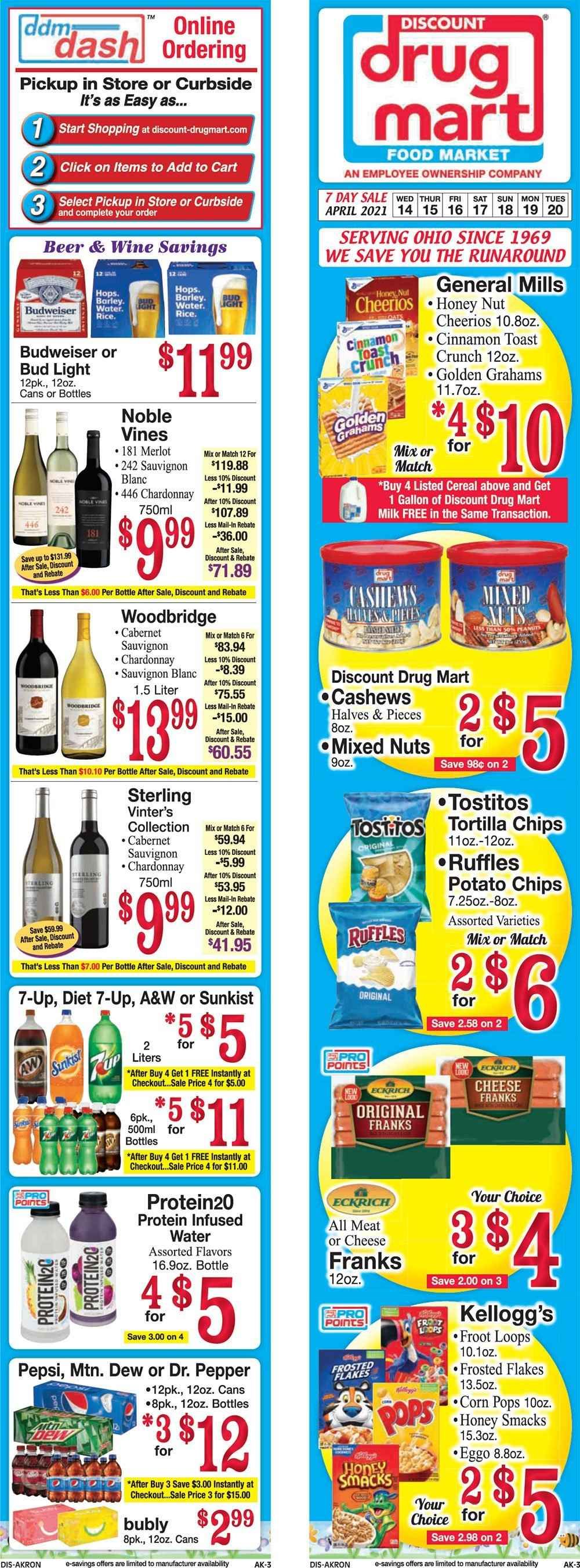 Discount Drug Mart (OH) Weekly Ad Flyer April 14 to April 20