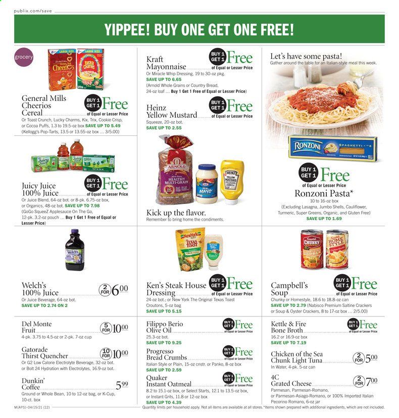 Publix (AL, FL, GA, NC, SC, TN, VA) Weekly Ad Flyer April 15 to April 21