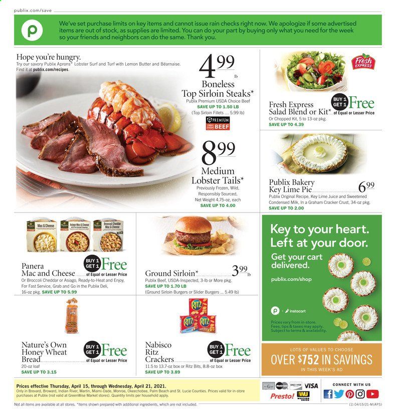 Publix (AL, FL, GA, NC, SC, TN, VA) Weekly Ad Flyer April 15 to April 21