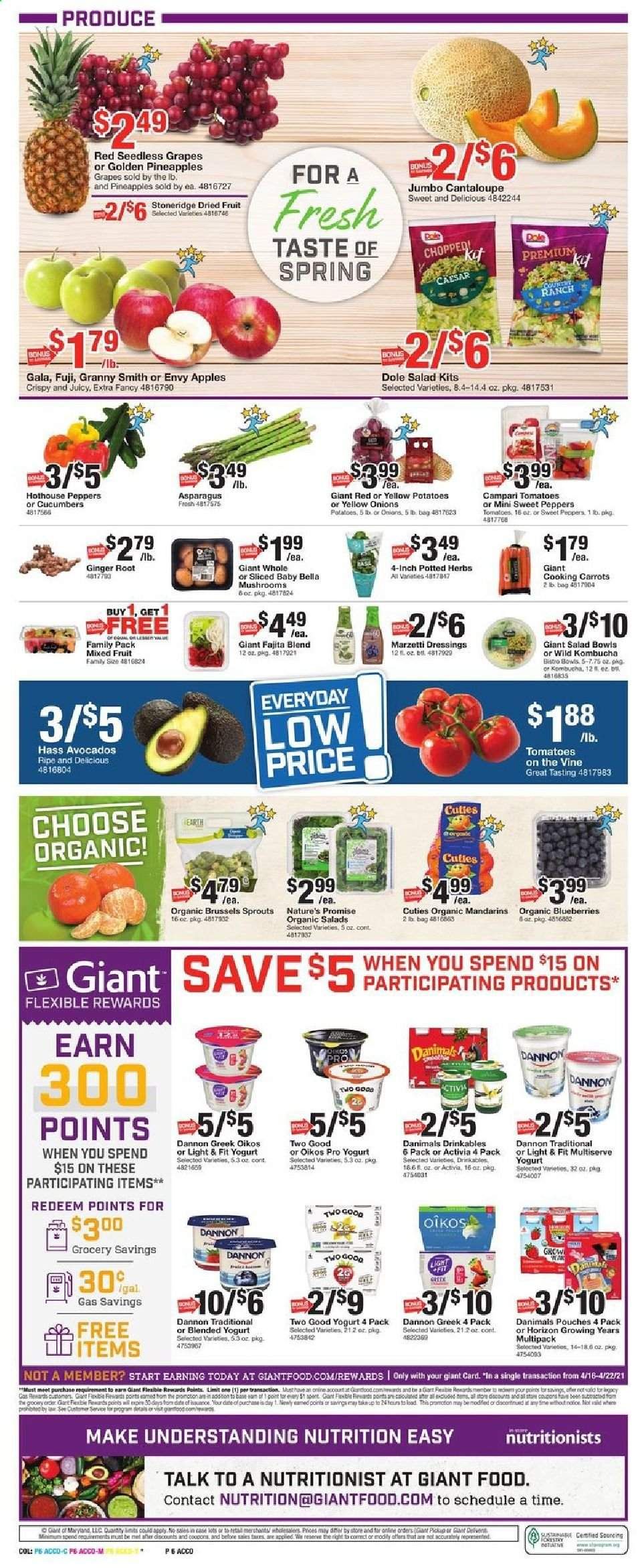 Giant Food Weekly Ad Flyer April 16 to April 22
